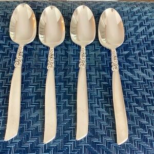 ONEIDA Community “South Seas” Teaspoons Silverplate Vintage x 4